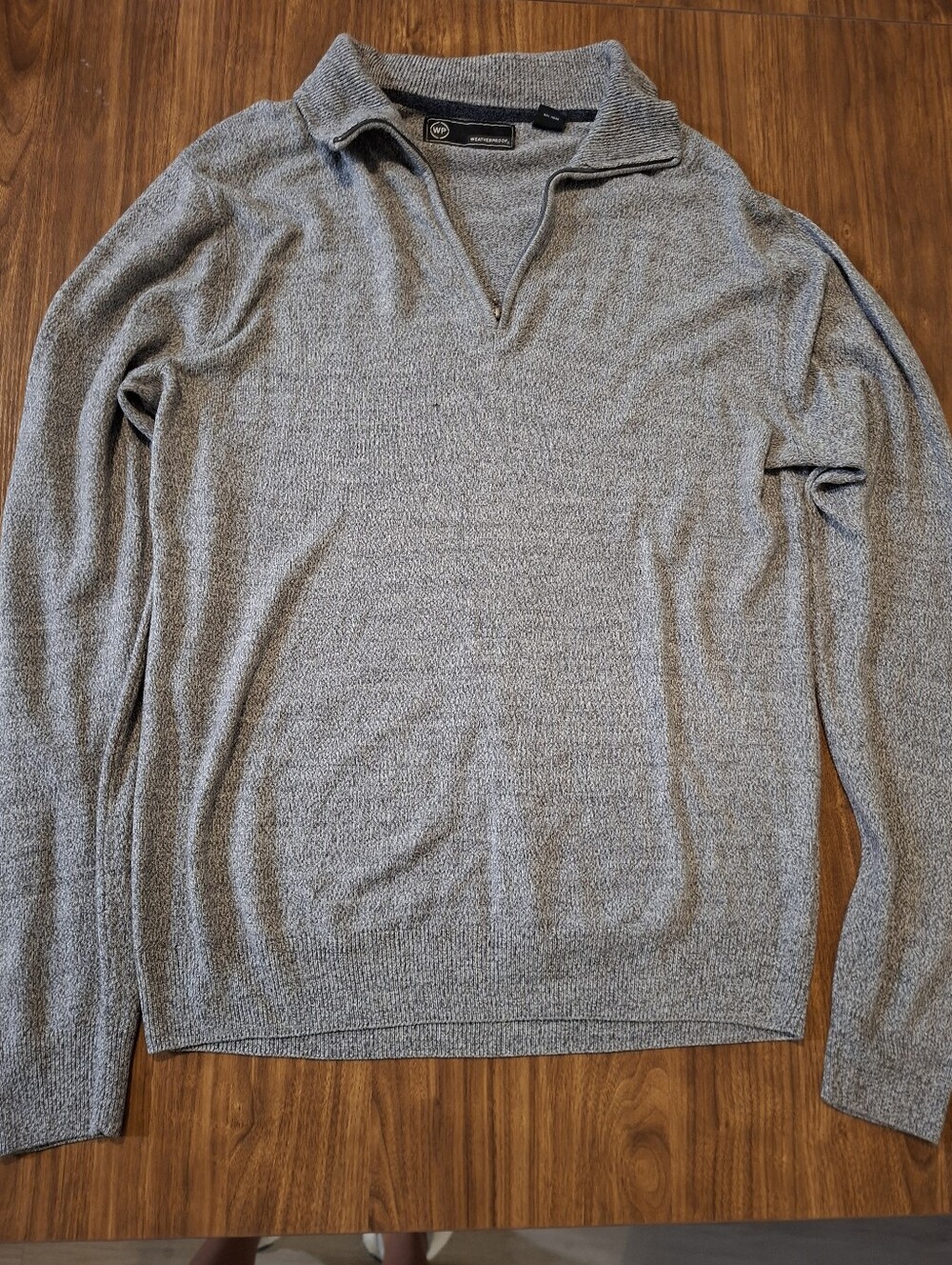 Weatherproof Men's V-Neck Knit Pullover in Light Gray